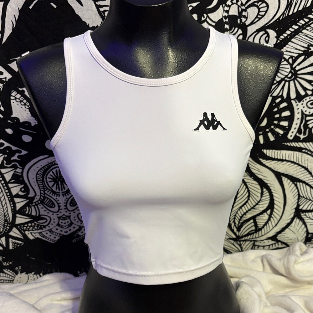 Kappa Women's White Sleeveless Crop Top